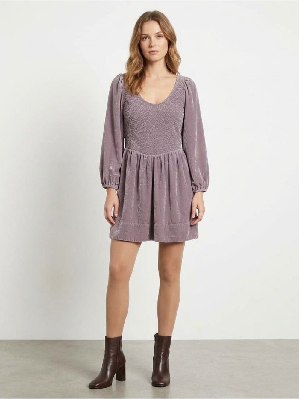 Free People Farrier Velvet Mini Dress